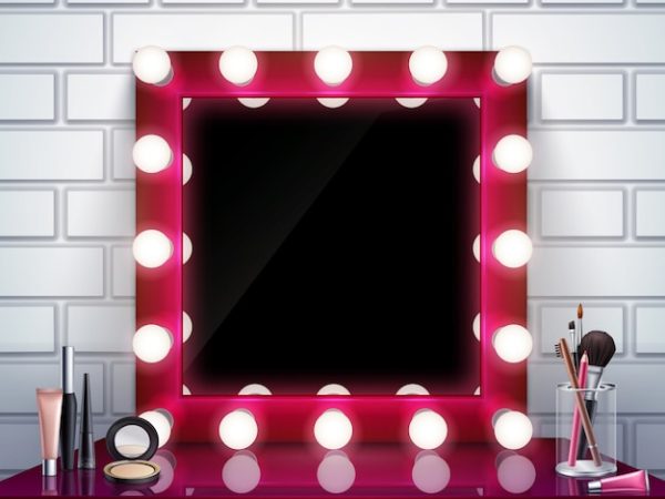 Ilumine seu espaço de maquiagem com espelhos camarim de LED